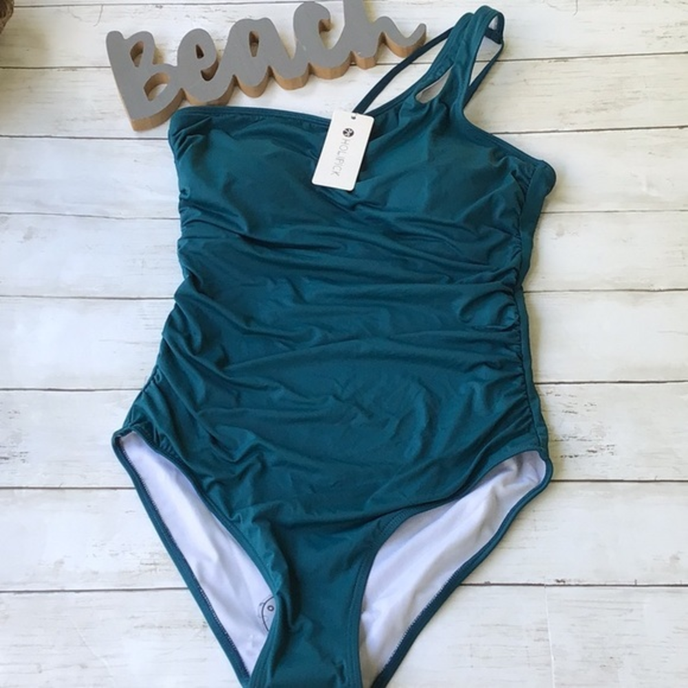 🌼 HOLIPICK MEDIUM One piece‎ swimsuit. Raunched gathering at sides